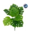 GloboStar® MONSTERA MEDIUM 78261 Τεχνητό Φυτό Μονστέρα Μεσ. - Μπουκέτο Διακοσμητικών Φυτών - Κλαδιών με Φύλλωμα Πράσινο Υ33cm